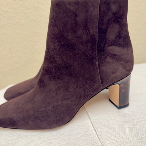 J. McLaughlin Rich Brown Suede Booties - Picture 2 of 5